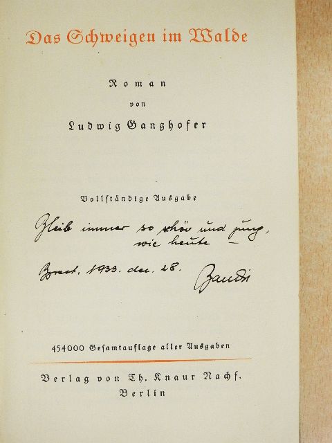 Ludwig Ganghofer - Das Schweigen im Walde (gótbetűs) [antikvár]