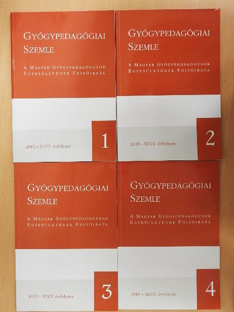Csányi Yvonne - Gyógypedagógiai Szemle 2019. január-december [antikvár]