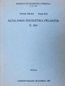 Molnár Máténé - Általános statisztika példatár II. [antikvár]