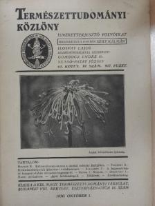 Bernátsky J. - Természettudományi Közlöny 1930. október 1. [antikvár]