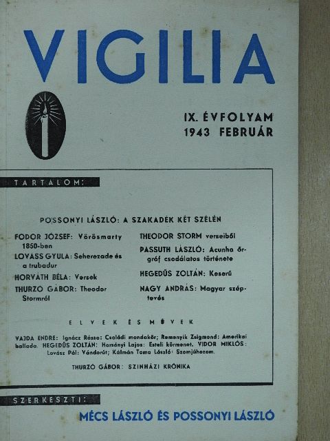 Fodor József - Vigilia 1943. február [antikvár]