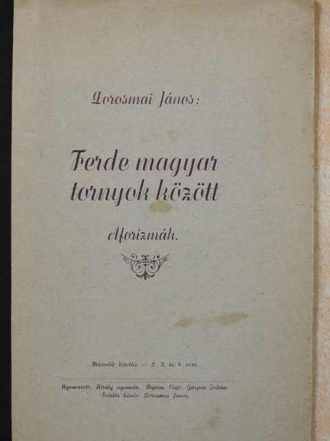 Dorosmai János - Ferde magyar tornyok között [antikvár]