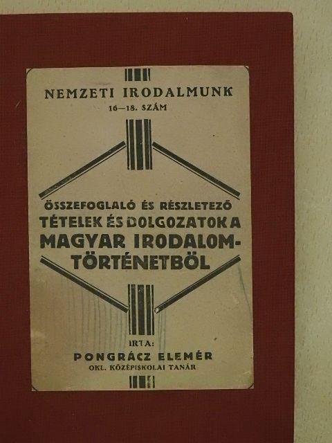 Pongrácz Elemér - Összefoglaló és részletező (érettségi) tételek és dolgozatok a magyar irodalomtörténetből [antikvár]