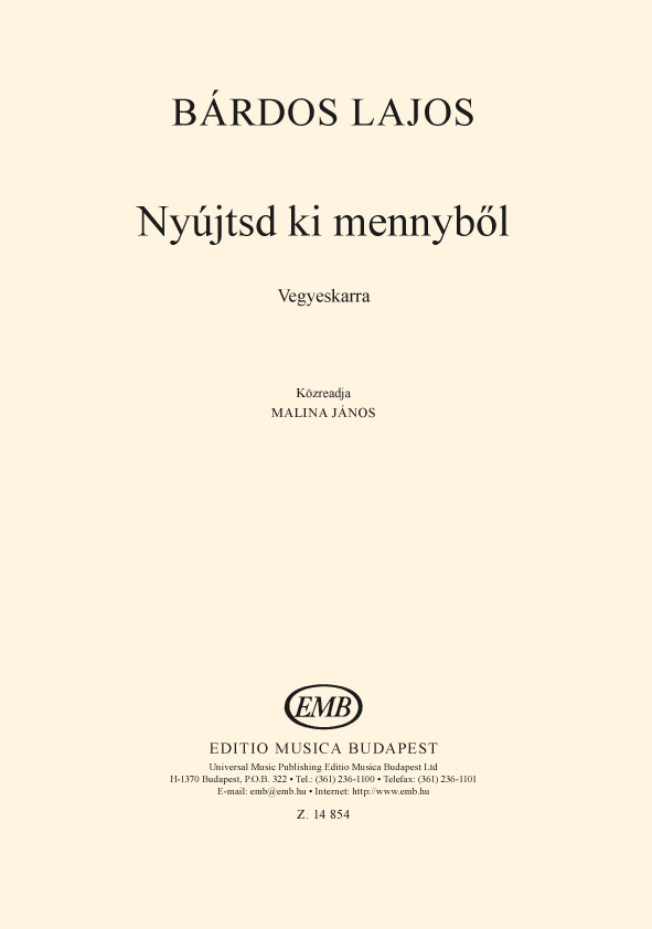 BÁRDOS LAJOS - NYÚJTSD KI MENNYBŐL VEGYESKARRA