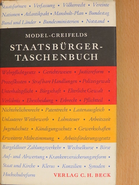 Dr. Otto Model - Staatsbürger-Taschenbuch [antikvár]