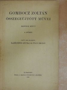 Gombocz Zoltán - Magyar történeti nyelvtan II. kötet [antikvár]