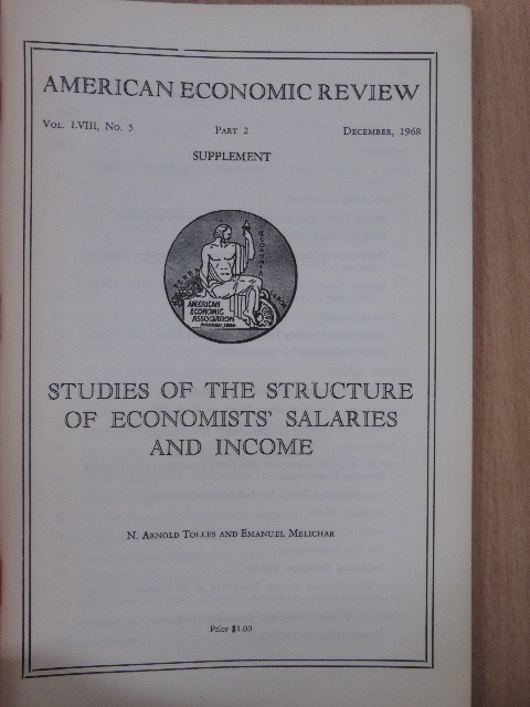 Emanuel Melichar - Studies of the Structure of Economists' Salaries and Income [antikvár]