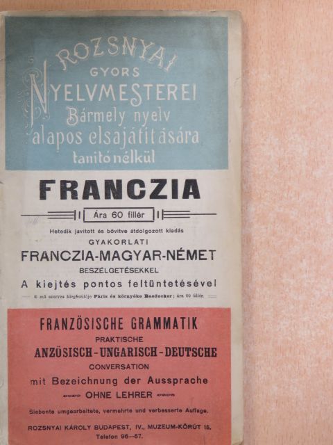 Rozsnyai Károly - Franczia [antikvár]