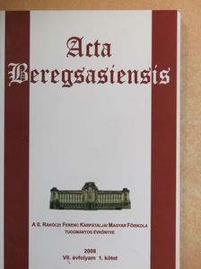 Balla Andrea - Acta Beregsasiensis 2008/1. [antikvár]