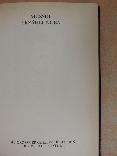 Alfred de Musset - Erzählungen [antikvár]