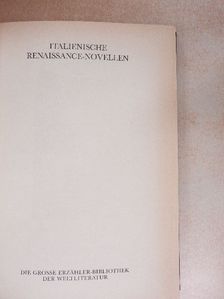 Italienische Renaissance-Novellen [antikvár]