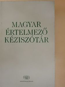 Magyar értelmező kéziszótár [antikvár]
