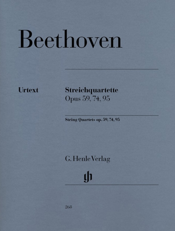 BEETHOVEN - STREICHQUARTETTE OP.59, 74, 95 URTEXT (MIES/HERTTRICH), STIMMEN