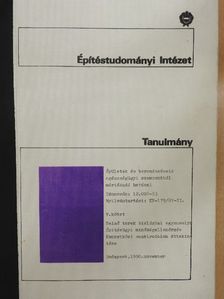 Épületek és berendezéseik egészségügyi szempontból mértékadó hatásai V. [antikvár]