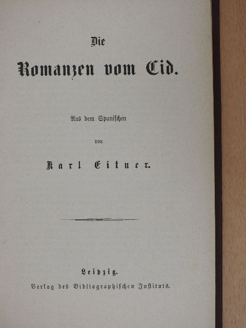 Die Romanzen vom Cid (gótbetűs) [antikvár]