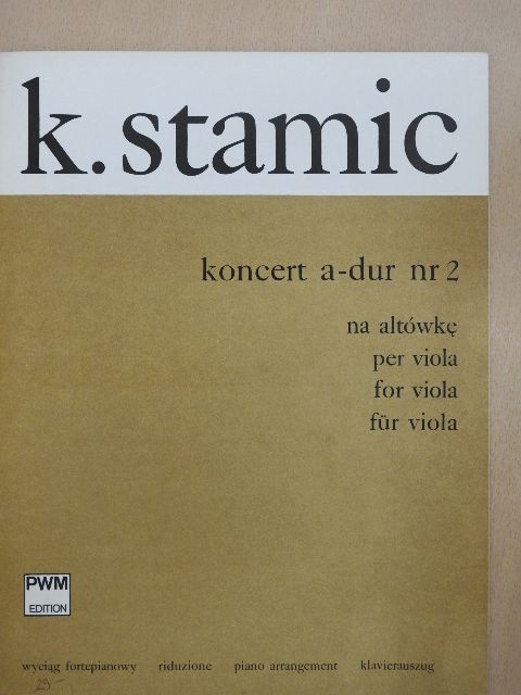 K. Stamic - Koncert A-dur nr 2 [antikvár]