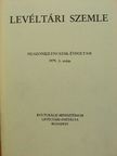 Bánki-Horváth Mihályné - Levéltári Szemle 1979. szeptember-december [antikvár]