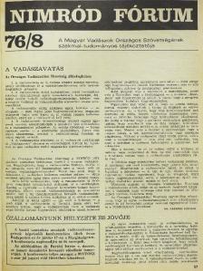 Dr. Bárdos László - Nimród Fórum/MAVOSZ közlemények/A Nimród karácsonyi melléklete 1976-1980. (vegyes számok) (37 db) [antikvár]