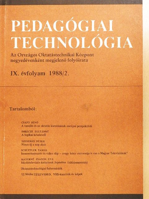 Csapó Benő - Pedagógiai Technológia 1988/2. [antikvár]