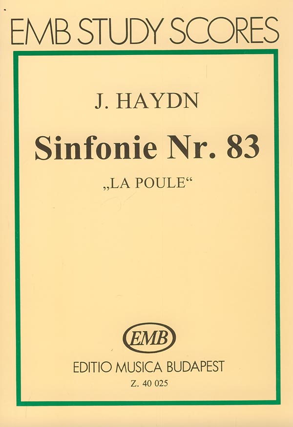 HAYDN JOSEPH - SINFONIE NR.83 "LA POULE" KISPARTITÚRA
