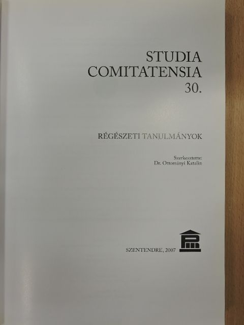 Gabler Dénes - Studia Comitatensia 30. [antikvár]
