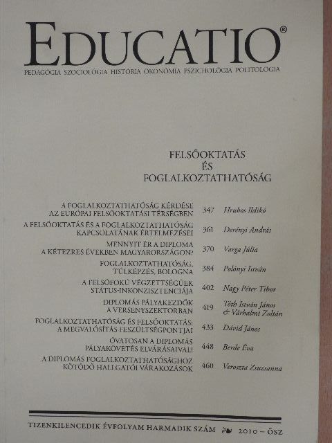 Berde Éva - Educatio 2010. ősz [antikvár]
