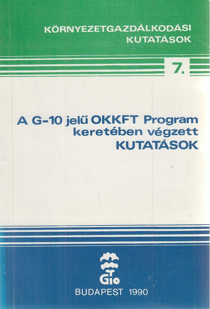 Bócz Károly - A G-10 jelű OKKFT Program keretében végzett kutatások [antikvár]