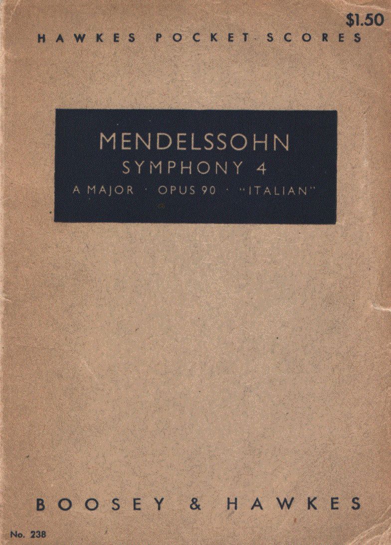MENDELSSOHN - Symphony 4 [antikvár]