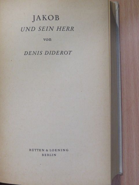 Denis Diderot - Jakob und sein Herr [antikvár]