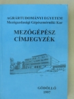 Dr. Balló Béla - Mezőgépész címjegyzék [antikvár]