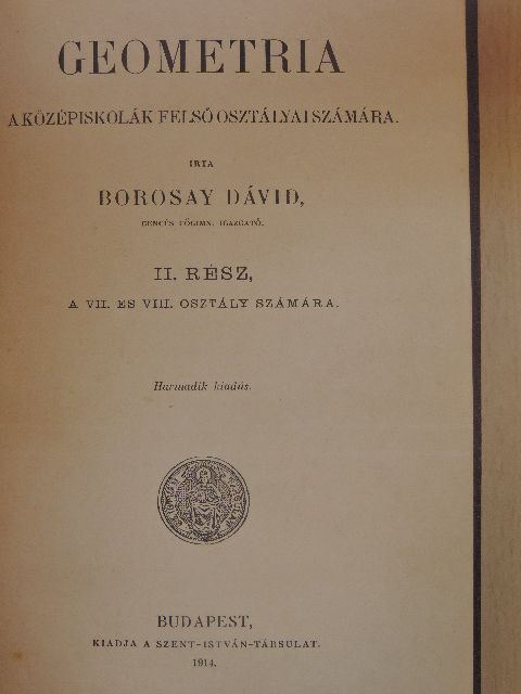 Borosay Dávid - Geometria II. [antikvár]