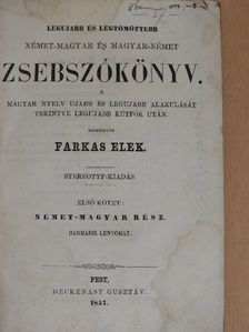 Legujabb és legtömöttebb német-magyar és magyar-német zsebszókönyv I. [antikvár]