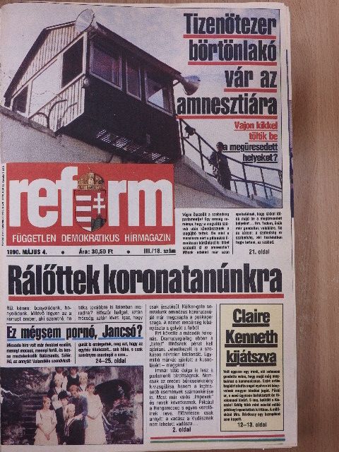 Reform 1990. (nem teljes évfolyam) [antikvár]