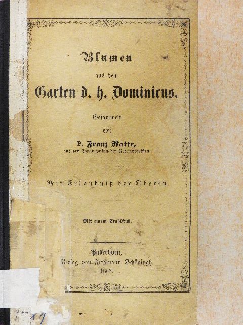 Blumen aus dem Garten des h. Dominicus (gótbetűs) [antikvár]