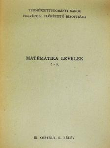 Matematika levelek 5-8. [antikvár]