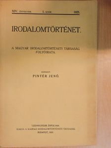 Irodalomtörténet 1925/1. [antikvár]