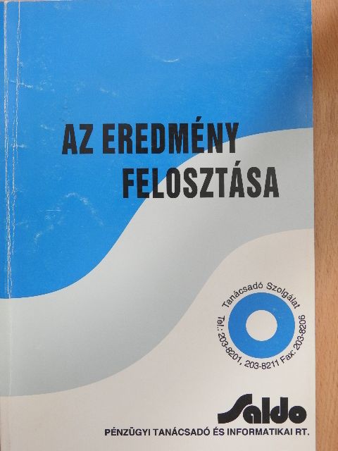 Dr. Gálik László - Az eredmény felosztása [antikvár]