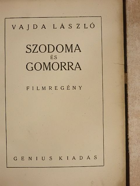 Vajda László - Szodoma és Gomorra [antikvár]