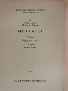 Farkas Miklós - Matematika IV. [antikvár]