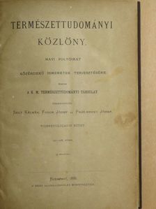 Természettudományi Közlöny 1886. (nem teljes évfolyam) [antikvár]
