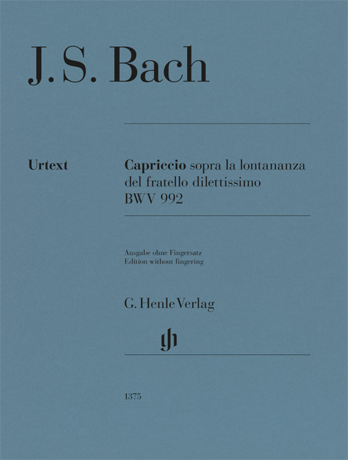 J. S. Bach - CAPRICCIO SOPRA LA LONTANANZA DEL FRATRO DILETTISSIMO BWV 992 (G.  VON DADELSEN, OHNE FINGERSATZ)