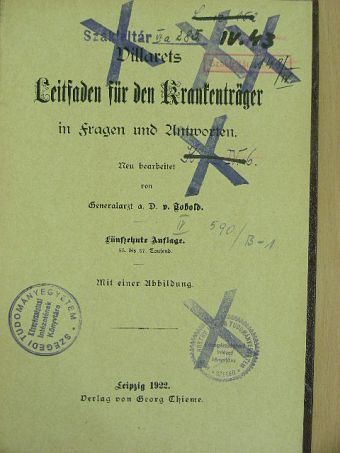 Albert Villaret - Leitfaden für den Krankenträger in fragen und Antworten (gótbetűs) [antikvár]
