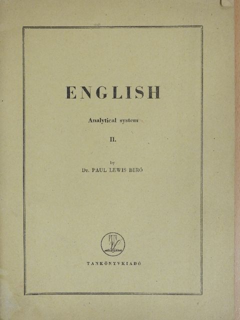 Dr. Bíró Lajos Pál - English II. [antikvár]