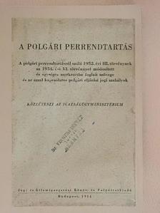 A polgári perrendtartás [antikvár]