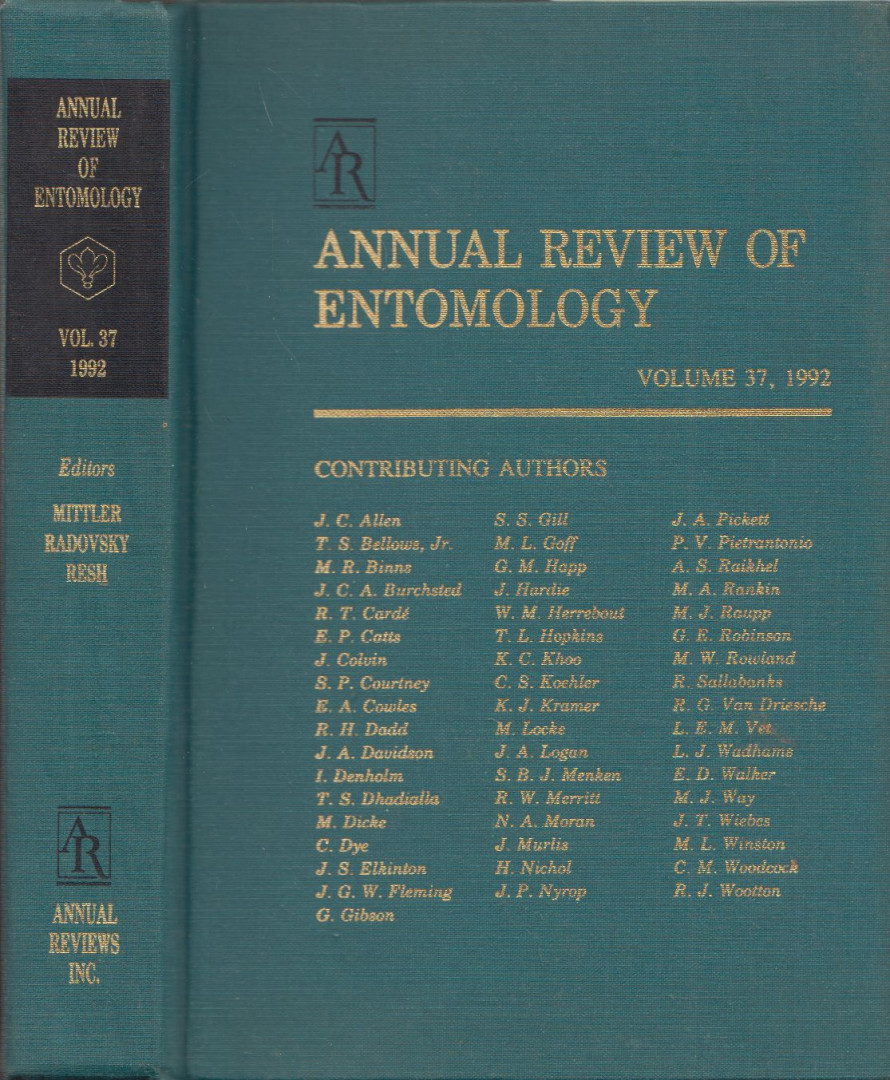Thomas E. Mittler, Frank J. Radovsky, Vincent H. Resh - Annual Review of Entomology Volume 37, 1992 [antikvár]