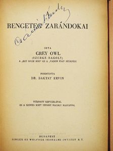 Grey Owl - A rengeteg zarándokai [antikvár]