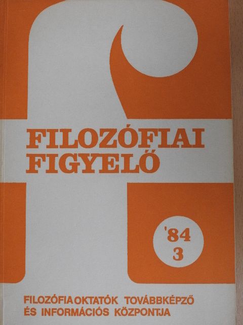 Bárd András - Filozófiai Figyelő 1984/3. [antikvár]