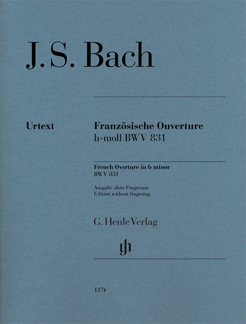 J. S. Bach - FRANZÖSISCHE ÖUVERTURE h-MOLL BWV 831 (R. STEGLICH, OHNE FINGERSATZ)