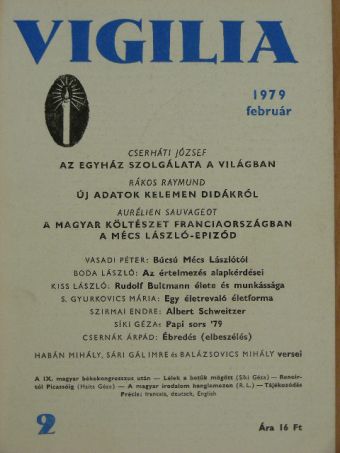 Aurélien Sauvageot - Vigilia 1979. február [antikvár]