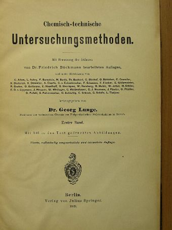 Dr. Georg Lunge - Chemisch-technische Untersuchungsmethoden I. [antikvár]